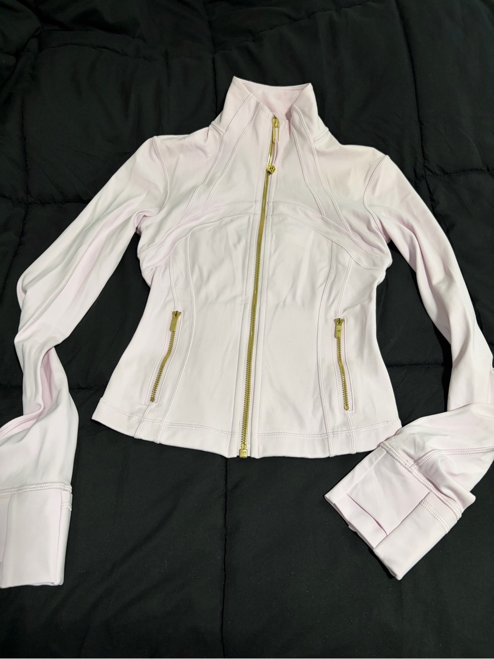 lululemon athletica Light Pink Zip-Front Utility Jacket with Gold Hardware